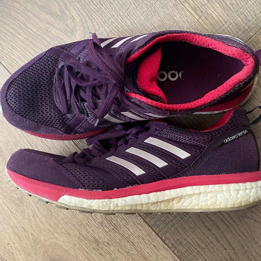 Adizero Adidas Tempo Boost Running Shoes Purple 7